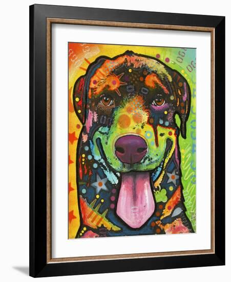 Rottie Pup-Dean Russo-Framed Giclee Print