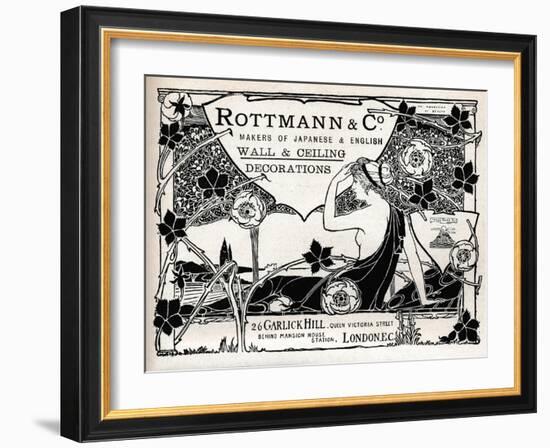 Rottmann and Co., Makers of Japanese and English Wall and Ceiling Decorations, 1897-null-Framed Giclee Print