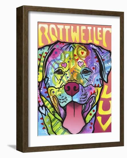 Rottweiler Luv-Dean Russo-Framed Giclee Print