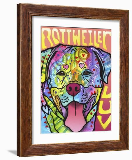 Rottweiler Luv-Dean Russo-Framed Giclee Print