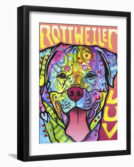 Rottweiler Luv-Dean Russo-Framed Giclee Print