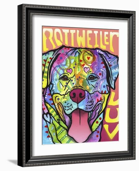 Rottweiler Luv-Dean Russo-Framed Giclee Print