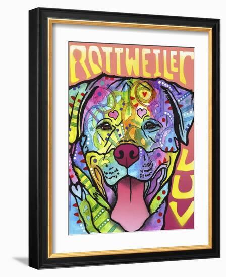 Rottweiler Luv-Dean Russo-Framed Giclee Print