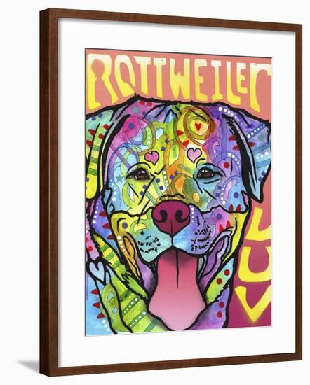 Rottweiler Luv-Dean Russo-Framed Giclee Print