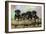 Rottweiler Puppies in a Row Looking over Log-null-Framed Photographic Print