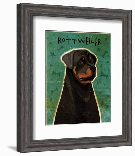 Rottweiler-John Golden-Framed Art Print