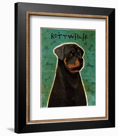 Rottweiler-John Golden-Framed Art Print