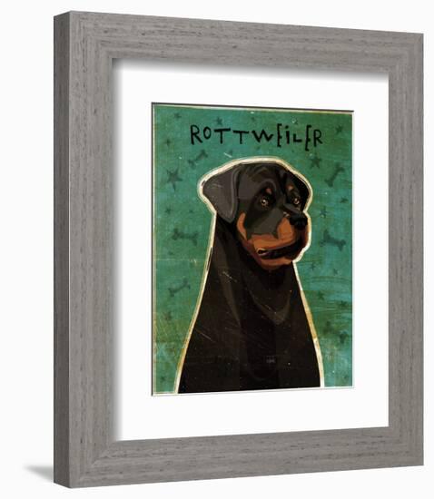 Rottweiler-John Golden-Framed Art Print