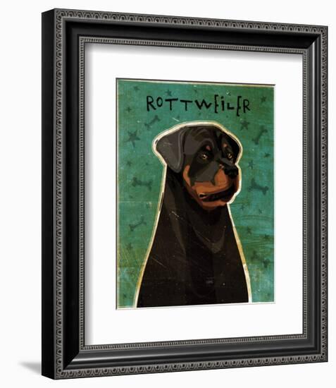 Rottweiler-John Golden-Framed Art Print