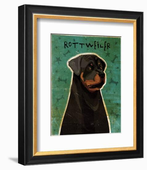 Rottweiler-John Golden-Framed Art Print