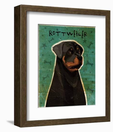 Rottweiler-John Golden-Framed Art Print