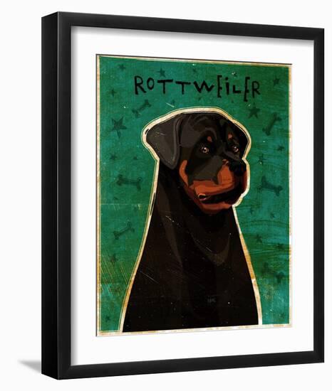 Rottweiler-John Golden-Framed Art Print