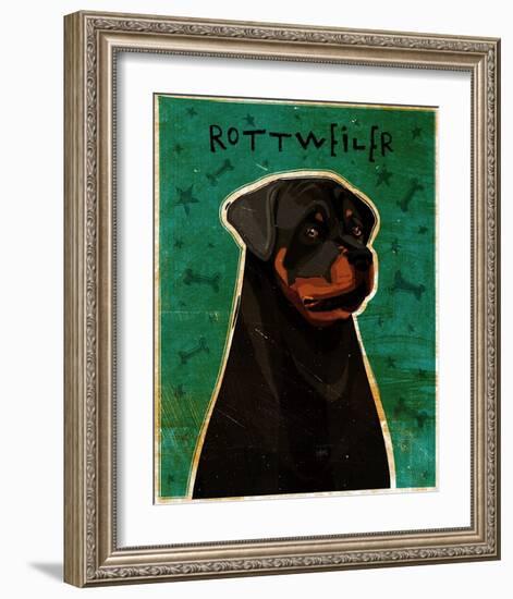 Rottweiler-John Golden-Framed Art Print