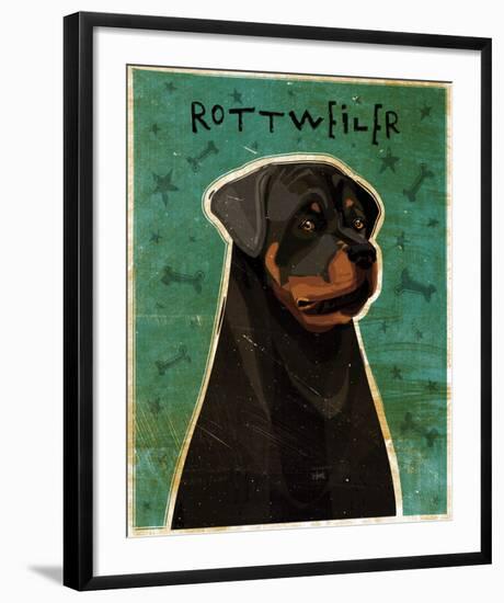 Rottweiler-John W^ Golden-Framed Art Print