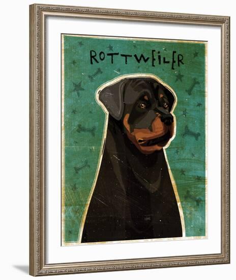 Rottweiler-John W^ Golden-Framed Art Print