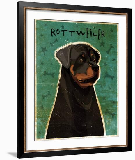 Rottweiler-John W^ Golden-Framed Art Print