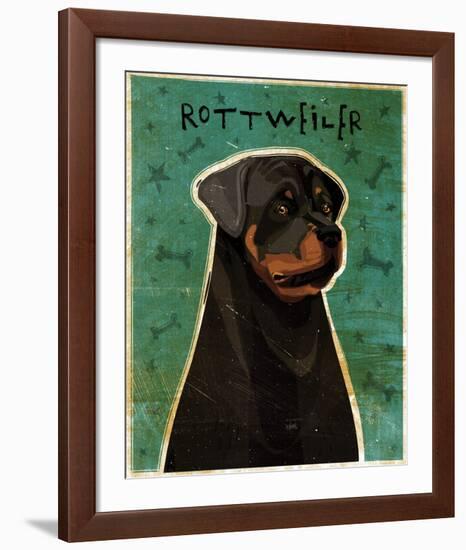 Rottweiler-John W^ Golden-Framed Art Print