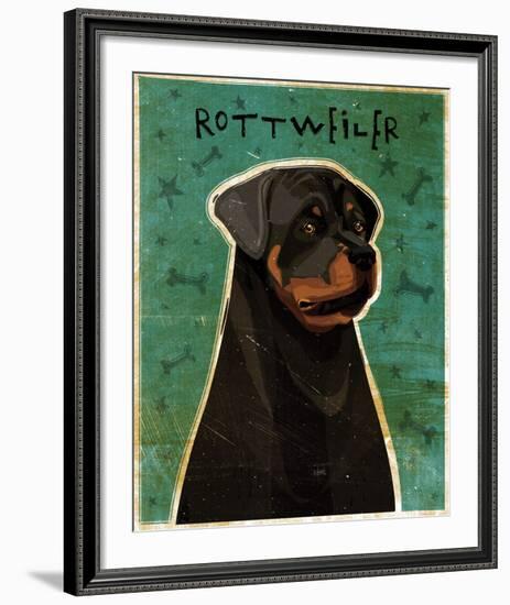 Rottweiler-John W^ Golden-Framed Art Print