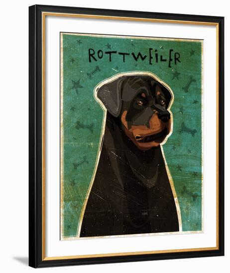 Rottweiler-John W^ Golden-Framed Art Print