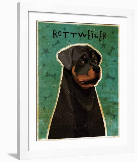 Rottweiler-John W^ Golden-Framed Art Print