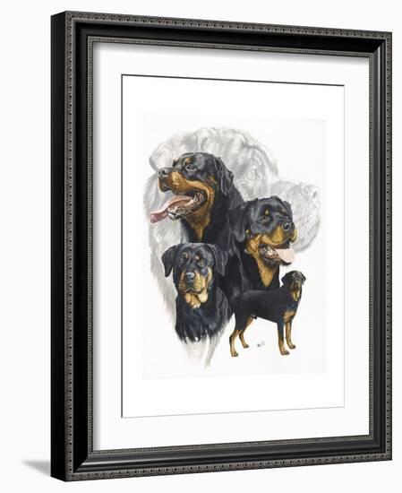 Rottweiler-Barbara Keith-Framed Giclee Print