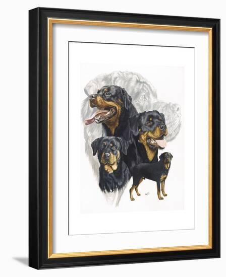 Rottweiler-Barbara Keith-Framed Giclee Print