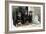 Rottweilers Sitting by Door-null-Framed Photographic Print