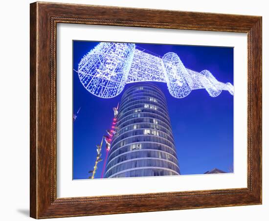 Rotunda at Christmas, City Centre, Birmingham, West Midlands, England, United Kingdom, Europe-Frank Fell-Framed Photographic Print