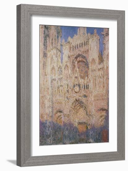 Rouen Cathedral at Sunset, 1892-1894-Claude Monet-Framed Giclee Print