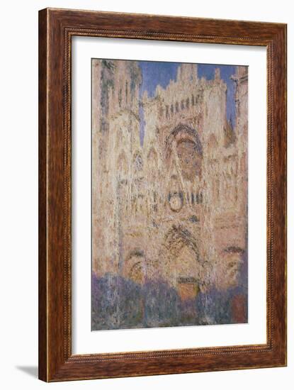 Rouen Cathedral at Sunset, 1892-1894-Claude Monet-Framed Giclee Print