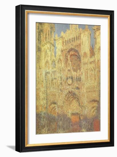 Rouen Cathedral at Sunset, 1894-Claude Monet-Framed Giclee Print