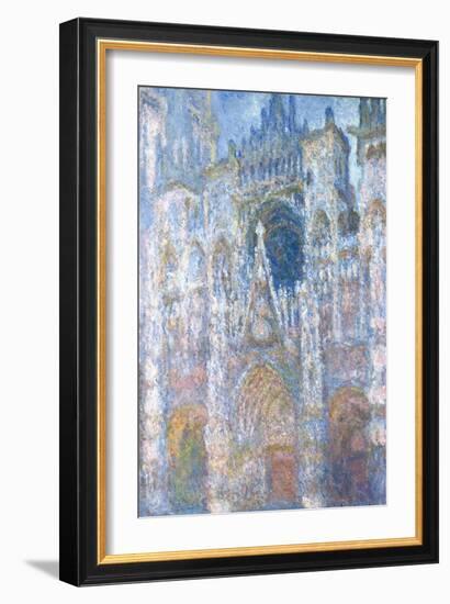 Rouen Cathedral, Blue Harmony, Morning Sunlight, 1894-Claude Monet-Framed Giclee Print