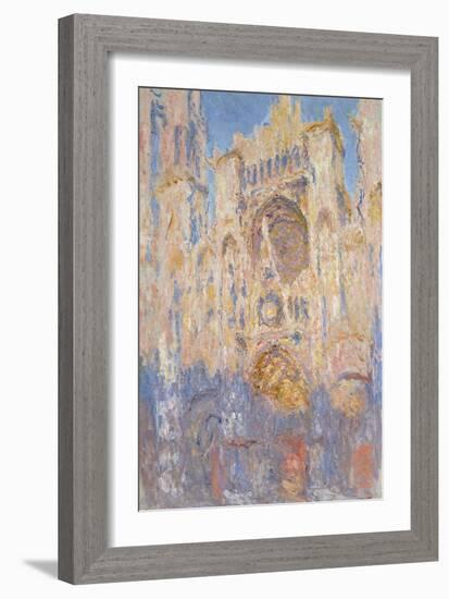 Rouen Cathedral, Effects of Sunlight, Sunset, 1892-Claude Monet-Framed Giclee Print