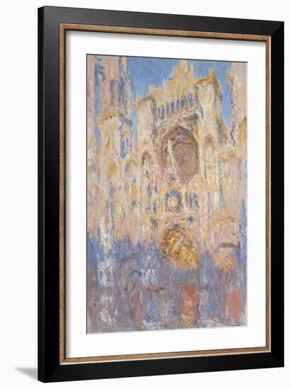 Rouen Cathedral, Effects of Sunlight, Sunset, 1892-Claude Monet-Framed Giclee Print