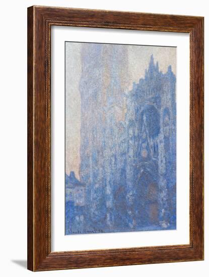 Rouen Cathedral Fa§Ade and Tour D'albane (Morning Effect) by Claude Monet-Claude Monet-Framed Giclee Print