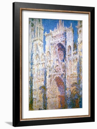 Rouen Cathedral, Harmony in Blue and Gold, 1894-Claude Monet-Framed Giclee Print