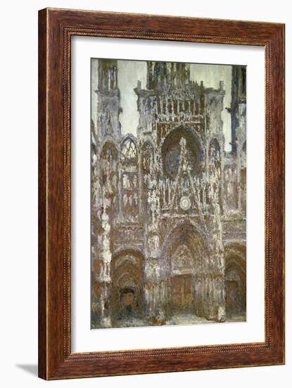 Rouen Cathedral (Harmony in Brown), 1892-Claude Monet-Framed Giclee Print