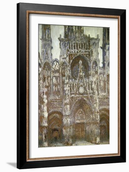 Rouen Cathedral (Harmony in Brown), 1892-Claude Monet-Framed Giclee Print