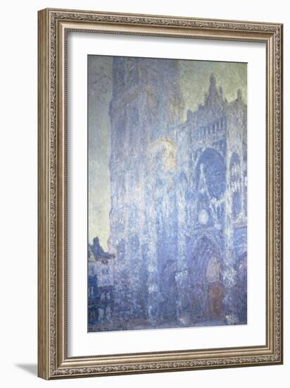 Rouen Cathedral, Harmony in White, Morning Light (Harmonie Blanche), 1893-Claude Monet-Framed Giclee Print