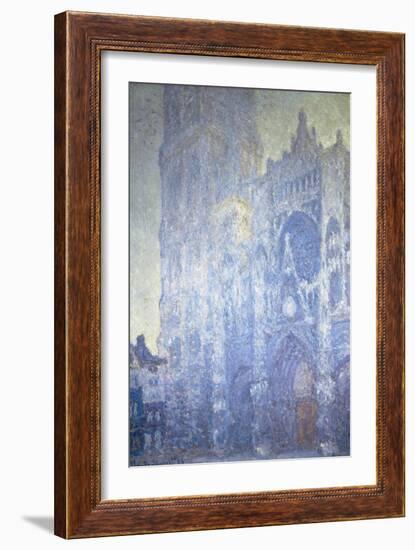 Rouen Cathedral, Harmony in White, Morning Light (Harmonie Blanche), 1893-Claude Monet-Framed Giclee Print