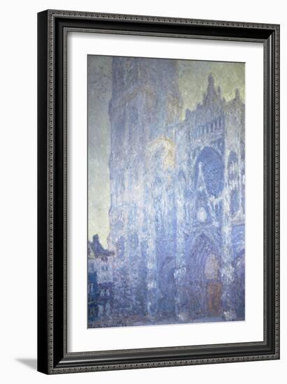 Rouen Cathedral, Harmony in White, Morning Light (Harmonie Blanche), 1893-Claude Monet-Framed Giclee Print