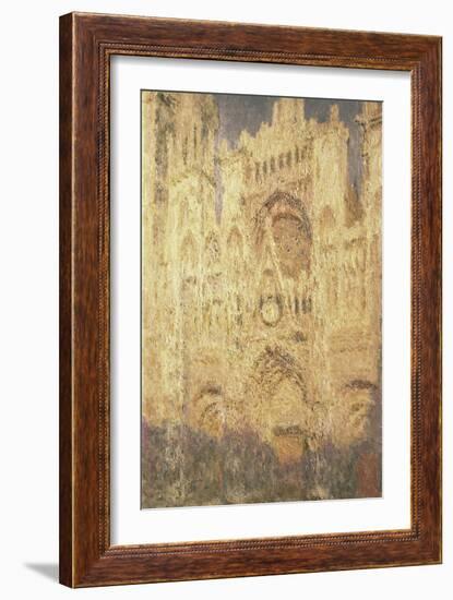 Rouen Cathedral in the Evening-Claude Monet-Framed Giclee Print