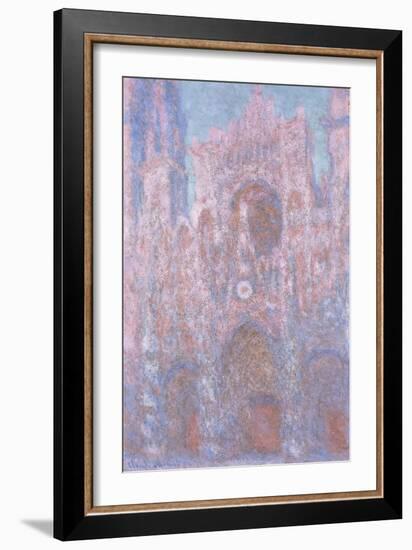 Rouen Cathedral in the Setting Sun (Symphony in Grey and Black) 1892-94 (Oil on Canvas)-Claude Monet-Framed Giclee Print