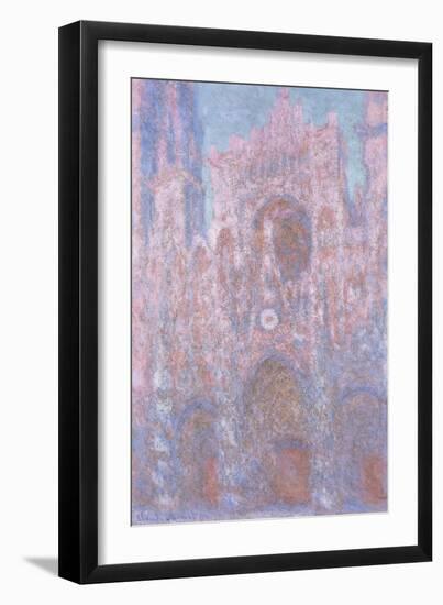 Rouen Cathedral in the Setting Sun (Symphony in Grey and Black) 1892-94 (Oil on Canvas)-Claude Monet-Framed Giclee Print