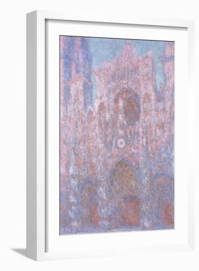 Rouen Cathedral in the Setting Sun (Symphony in Grey and Black) 1892-94 (Oil on Canvas)-Claude Monet-Framed Giclee Print