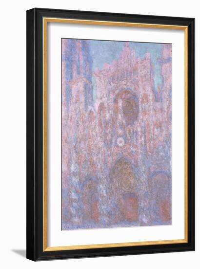 Rouen Cathedral in the Setting Sun (Symphony in Grey and Black) 1892-94 (Oil on Canvas)-Claude Monet-Framed Giclee Print