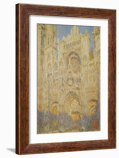 Rouen Cathedral, Midday, 1894-Claude Monet-Framed Giclee Print