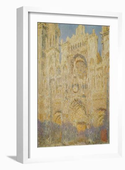 Rouen Cathedral, Midday, 1894-Claude Monet-Framed Giclee Print