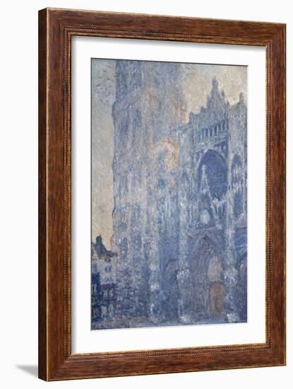 Rouen Cathedral (Morning Effect)-Claude Monet-Framed Art Print