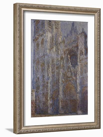 Rouen Cathedral, Noon (Le Portal Et La Tour D'Alban), 1893-1894-Claude Monet-Framed Giclee Print